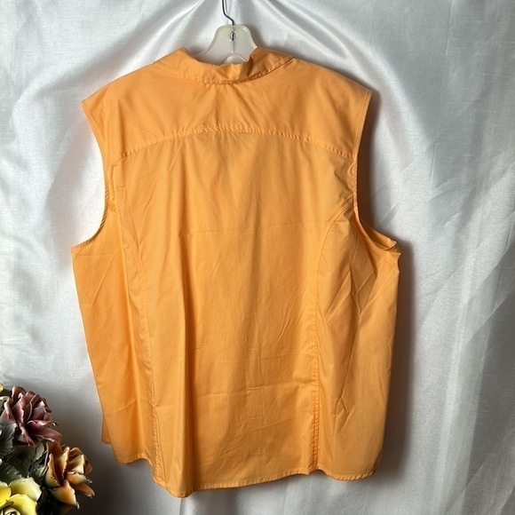 Y2K, vtg,NWT, LEE  shirt,women 3X  .Orange ,cotton blend ,cottagecore, - Picture 6 of 11
